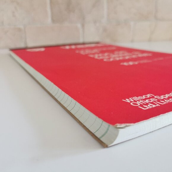 Retro Willson Columnar Pad 100 Sheets 4 Columns 8.5" x 14" Ruled Pad Green Tint - Picture 2 of 7